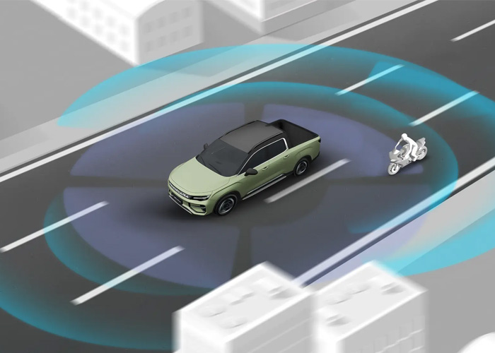 Visualisation of a ute with surround view camera